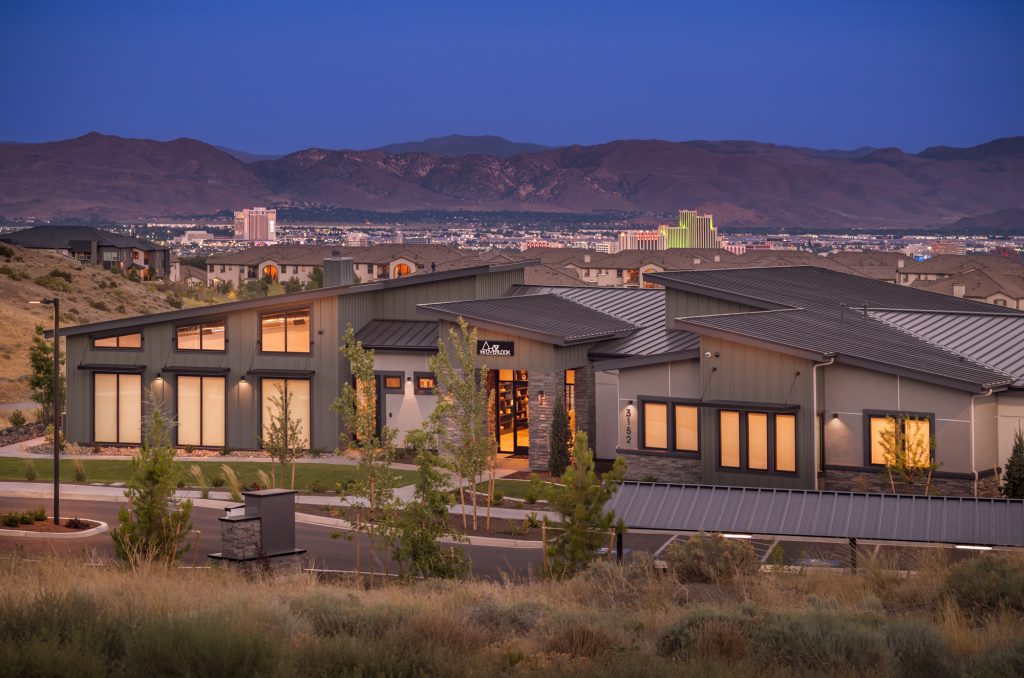 The Overlook at Keystone Canyon Apartments - Reno NV - Clubhouse Exterior High Angle South East