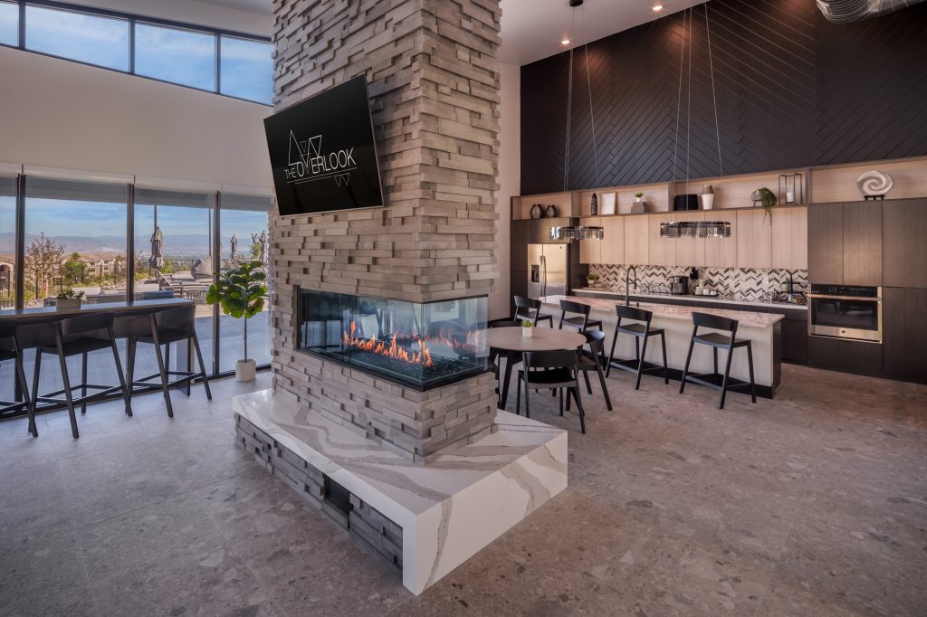 The Overlook at Keystone Canyon Apartments - Reno NV - Clubhouse_Fireplace Centered